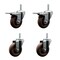 Service Caster 4 Inch High Temp Glass Filled Nylon 58 Inch Stem Caster Set 2 Total Lock Brakes SCC-TSTTL20S414-GFNSHT-58212-2-S-2 - alternate 1
